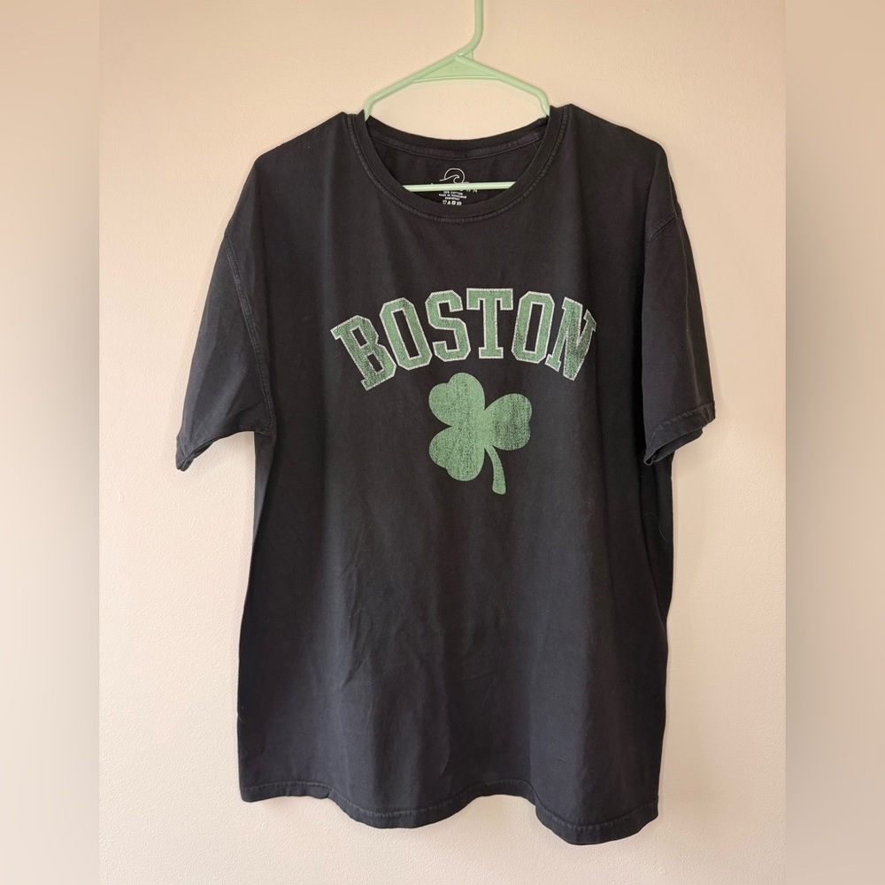 Boston Black Cotton Tee